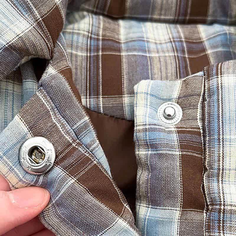 Baby Kleinkind Spitze mit Kaffee , karierte Hose mit Plaid und Gesteppt Tanktop - image 8