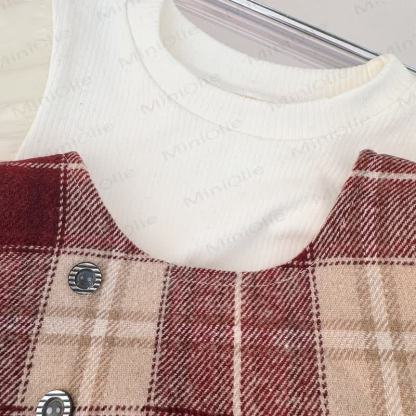 Baby Kleinkind Mädchen Schleife Plaid - Rock - image 4