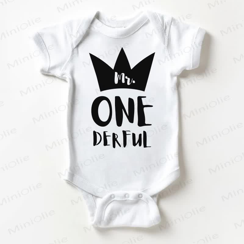 MR. ONE DERFUL Baby Bodysuit, weiß - Weiß - 18-24M - image 1