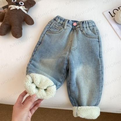 Kleinkind Kind aus Hase mit Denim und Vlies - Blau - 10Y - image 1
