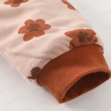  Gesteppt , warmer Strampler mit Kragen für Baby Mädchen - image 3