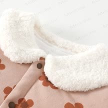  Gesteppt , warmer Strampler mit Kragen für Baby Mädchen - image 2