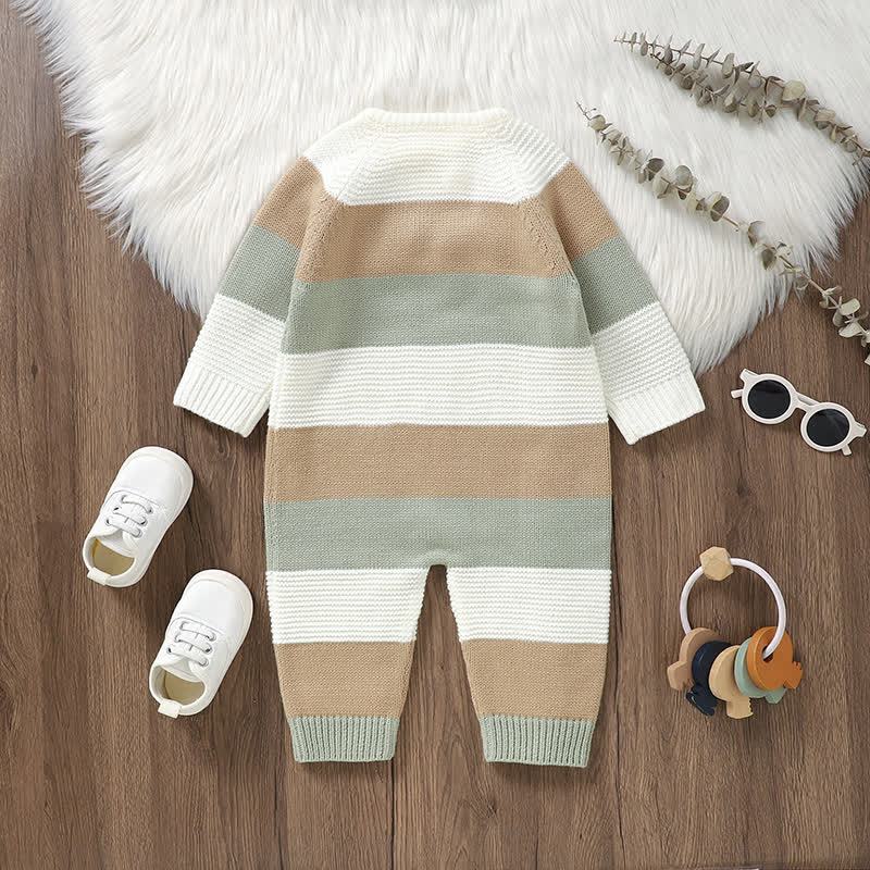 Gestreifter Baby Stricken - Strampler - image 3