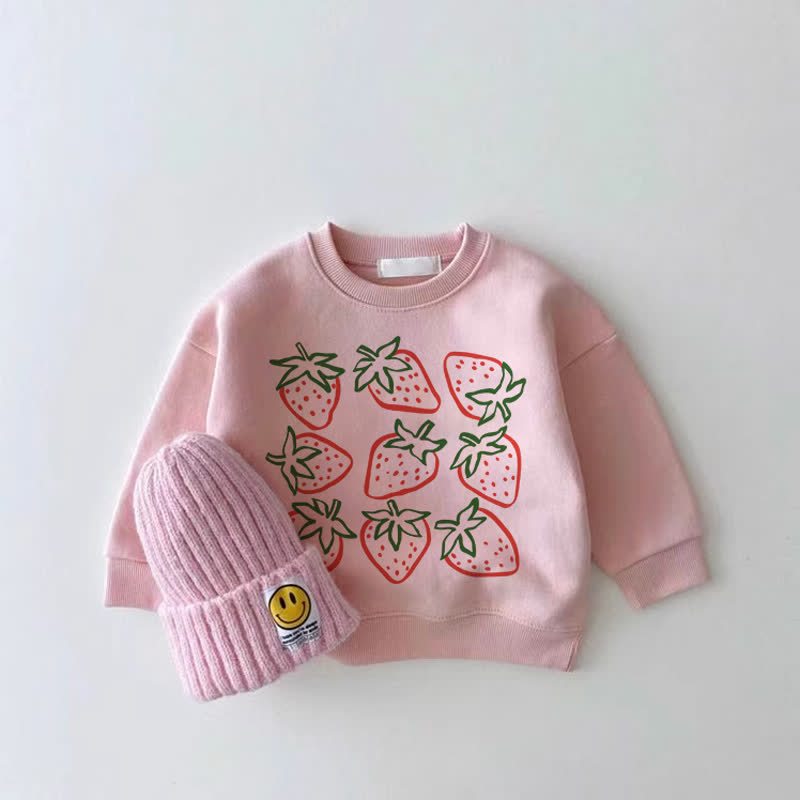 Baby Sweatshirt Erdbeere Rosa - Rosa - 2-3J - image 1