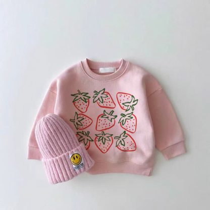 Baby Sweatshirt Erdbeere Rosa - Rosa - 2-3J - image 1