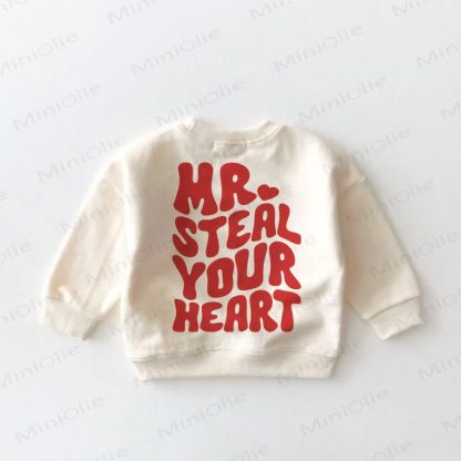 MR. STEAL YOUR HEART Baby Kleinkind - Sweatshirt in Creme - image 3