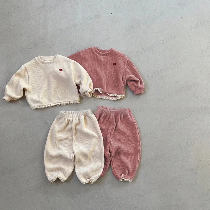 Baby Kleinkind Herz Blume -teiliges Set - image 1