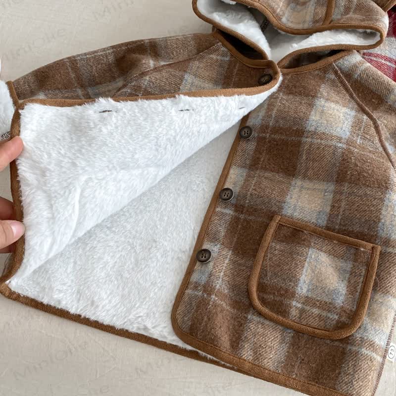 Kariert Hoodie aus Vlies für Baby und Mädchen - image 9