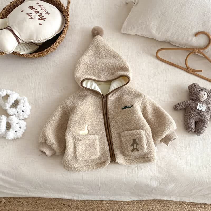 Baby Gestickt und Cartoon- Oberbekleidung - Kaffee - 3-5J - image 3