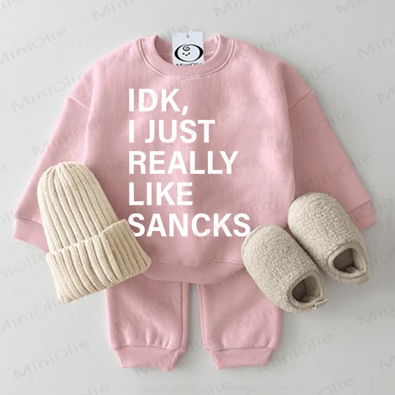IDK, I JUST REALLY LIKE SANCKS das zweiteilige Rosa Baby Sweatshirt Set von Sancks einfach total gern. - Rosa - 2-3J - image 1