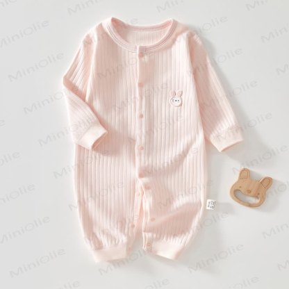  Baby Hase mit Neugeboren und Cartoon- Strampler - Rosa - 18-24M - image 1