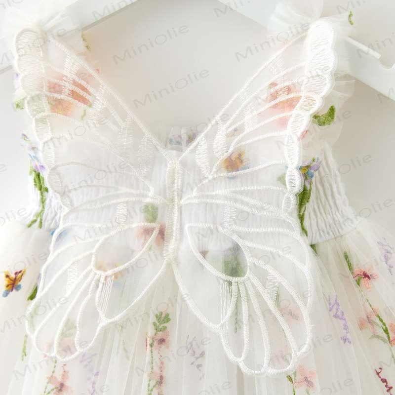 Kleid aus Netzstoff für Baby und Kleinkind , Schmetterling und Blume - image 11