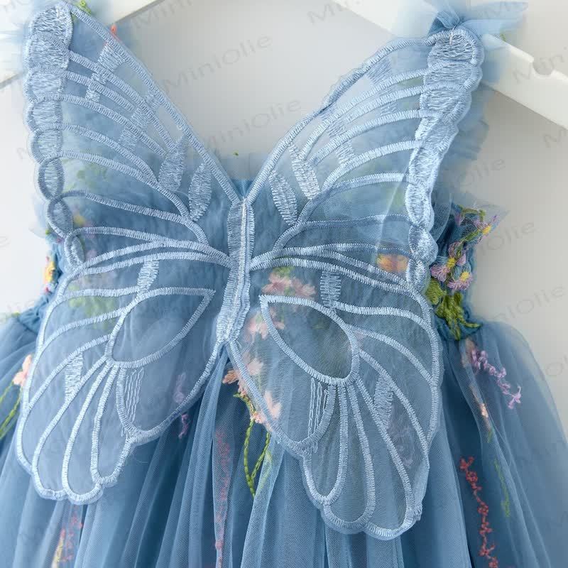 Kleid aus Netzstoff für Baby und Kleinkind , Schmetterling und Blume - image 16