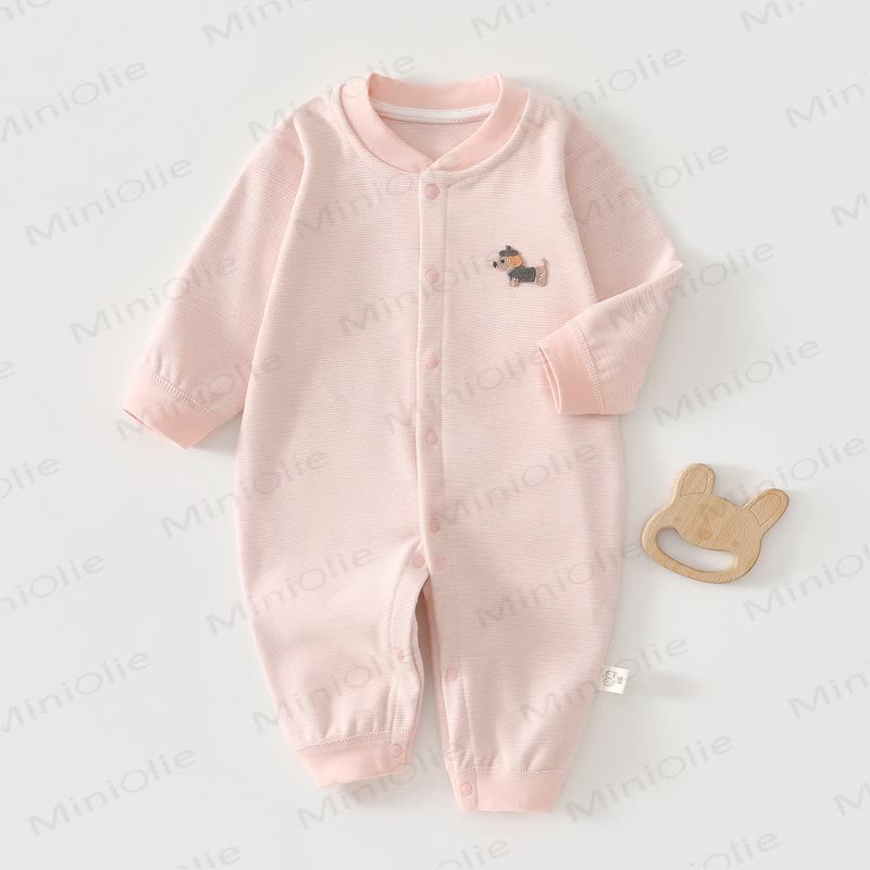 Baby Pyjama- Strampler mit Streifen Pyjama - Rosa - 2-3J - image 1
