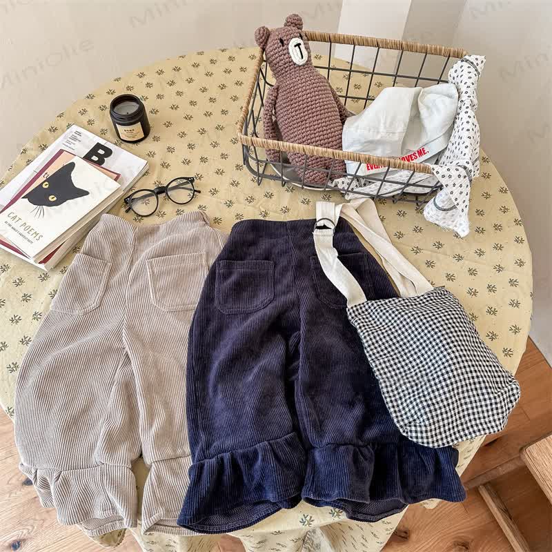 Baby Kleinkind -Mädchen Einfarbig Hose - image 1