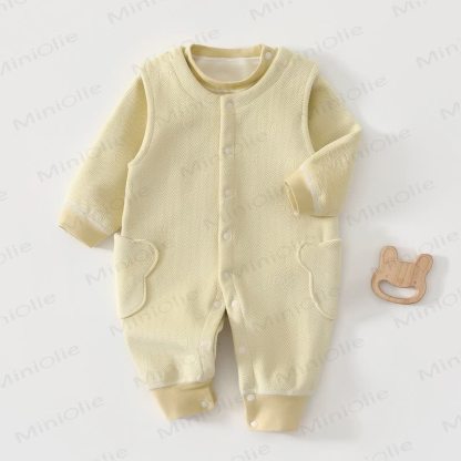 Baby Fleece Bear Pocket Romper - Green - 2-3T - image 5