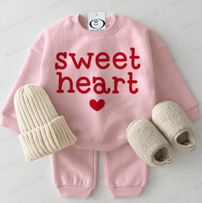 SWEET HEART Baby Sweatshirt Set , 2-teilig , Rosa - Rosa - 2-3J - image 1