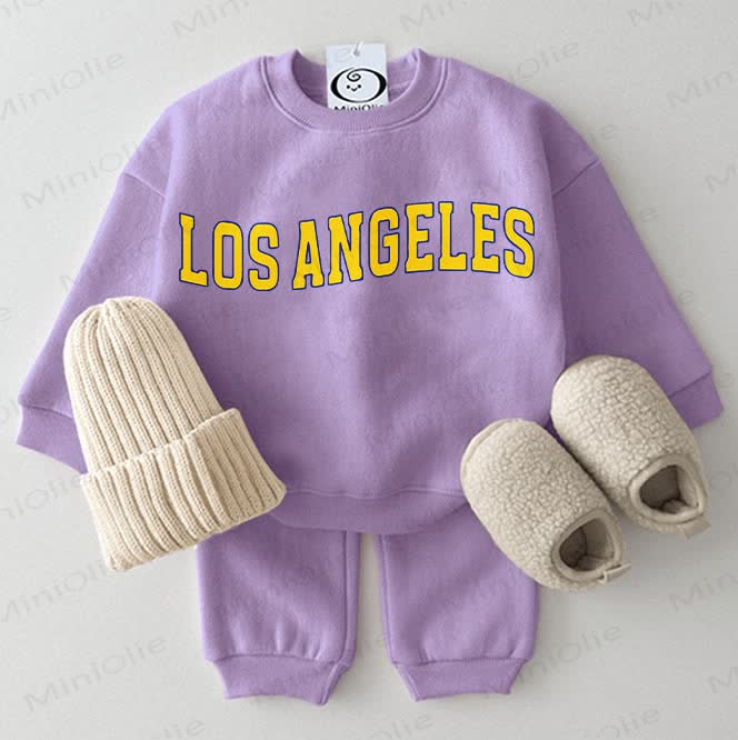 LOS ANGELES Baby 2-teiliges Sweatshirt Set in Lila - Lila - 2-3J - image 1