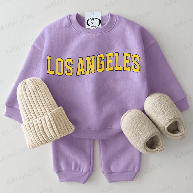 LOS ANGELES Baby 2-teiliges Sweatshirt Set in Lila - Lila - 2-3J - image 1
