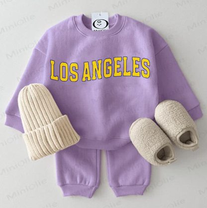 LOS ANGELES Baby 2-teiliges Sweatshirt Set in Lila - Lila - 2-3J - image 1