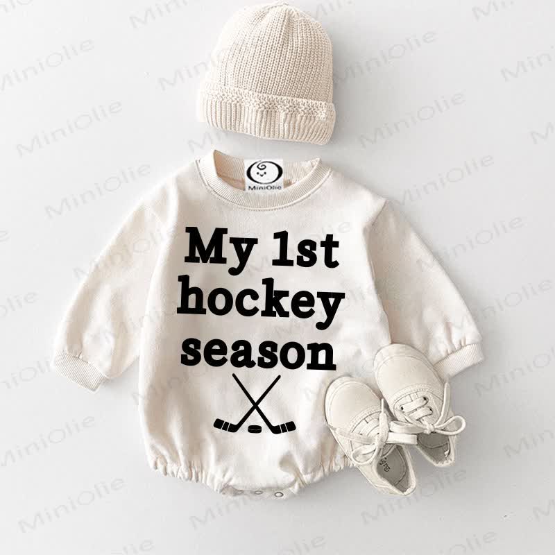 MY 1ST HOCKEY SEASON Baby Bodysuit in Weiß - Weiß - 18-24M - image 1