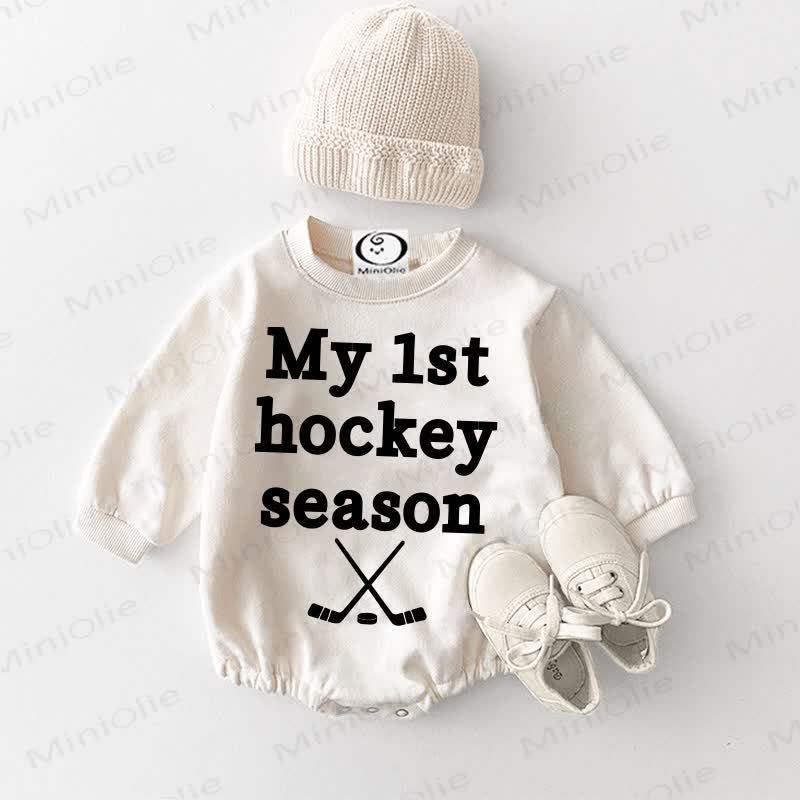 MY 1ST HOCKEY SEASON Baby Bodysuit in Weiß - Weiß - 18-24M - image 1