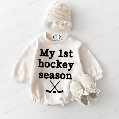 MY 1ST HOCKEY SEASON Baby Bodysuit in Weiß - Weiß - 18-24M - image 1