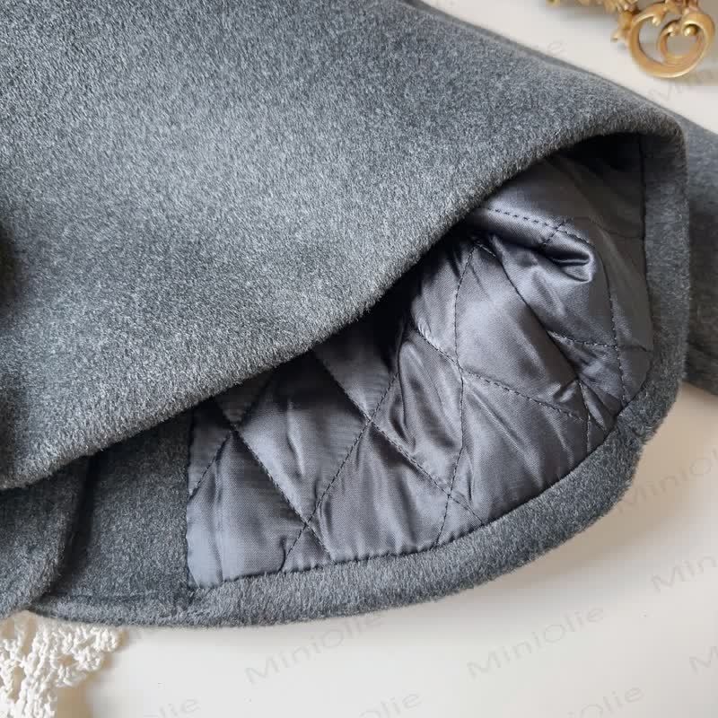 Kleinkind Kleid mit Schleife und Plaid für Kleinkindmädchen & graue Oberbekleidung - image 14