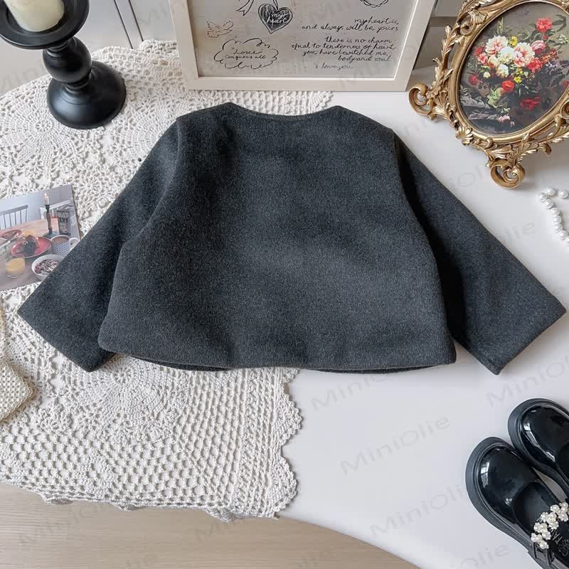 Kleinkind Kleid mit Schleife und Plaid für Kleinkindmädchen & graue Oberbekleidung - image 6