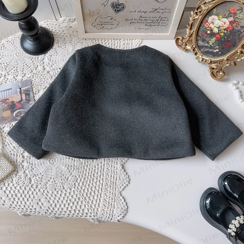 Kleinkind Kleid mit Schleife und Plaid für Kleinkindmädchen & graue Oberbekleidung - image 6