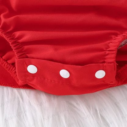 Kleid für Mädchen mit Schleife, Erdbeere und fliegenden Ärmeln - image 5