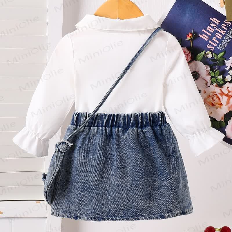 Weißes Kleid und Blau Denim für Baby - image 2
