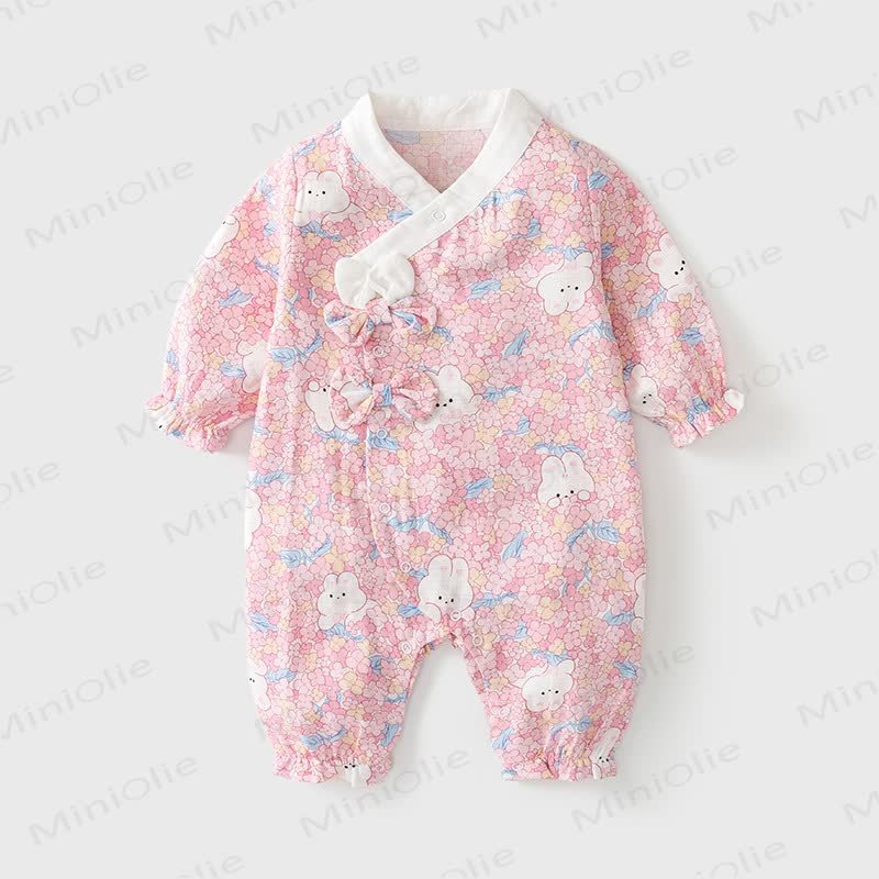 Baby - Strampler mit Hase für Mädchen - Rosa - 18-24M - image 1