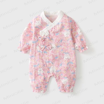 Baby - Strampler mit Hase für Mädchen - Rosa - 18-24M - image 1