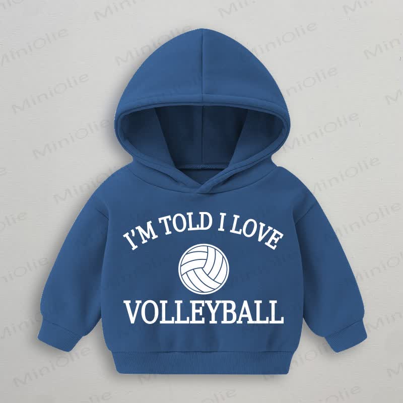 Mir wird gesagt , I'M TOLD I LOVE VOLLEYBALL – Baby Sweatshirt - Blau - 3-5J - image 1
