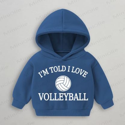 Mir wird gesagt , I'M TOLD I LOVE VOLLEYBALL – Baby Sweatshirt - Blau - 3-5J - image 1