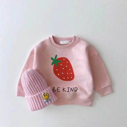 BE KIND Sweatshirt Baby Erdbeere Rosa - Rosa - 2-3J - image 1