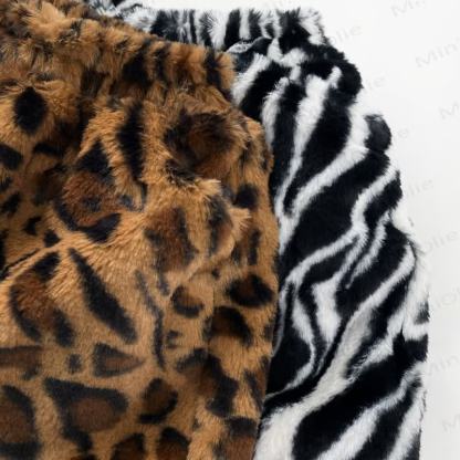 Vlies Jogginghose für Baby und Kleinkind mit Leopardenmuster / Hose mit Zebramuster (Schwarz weiß)  - image 8