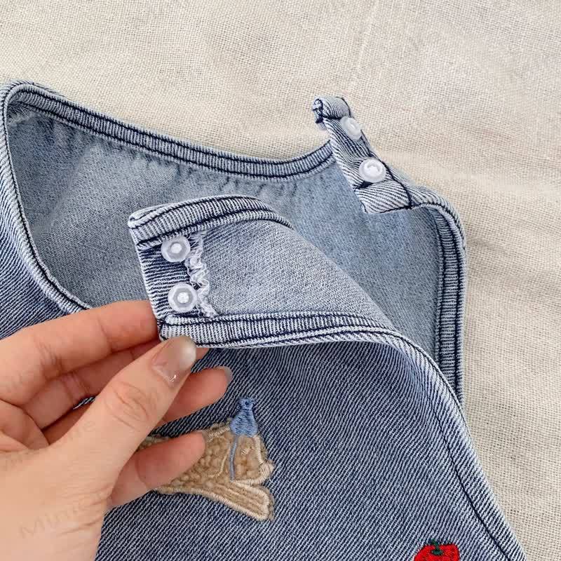 Baby Apple Dog Denim Overalls & weißes Spitze - image 9