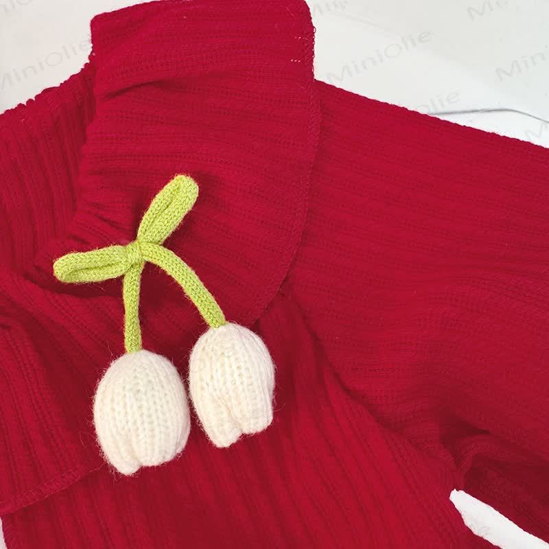 Baby Kleinkind -Mädchen-Tulpen Punkt Kleid - image 6