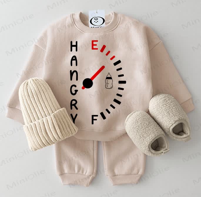 HANGRY Baby Beige Sweatshirt 2-teiliges Set - Beige - 2-3J - image 1
