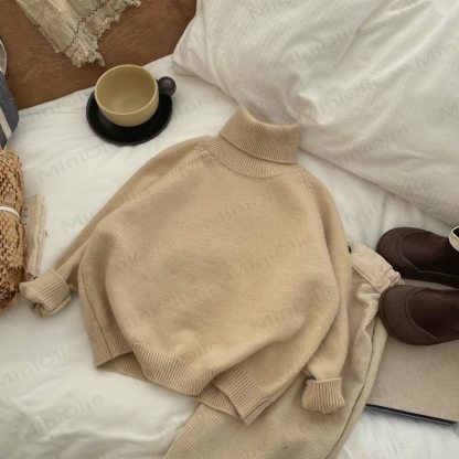 Kind Pullover , Einfarbig - Beige - 10Y - image 2