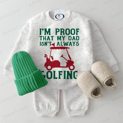 I'M PROOF THAT MY DAD ISN'T ALWAYS GOLFING. Baby 2-teiliges Set in Hellgrau - Hellgrau - 2-3J - image 1