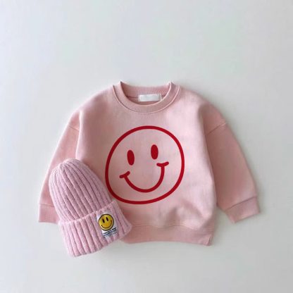 Baby Mädchen Smiley Rosa Sweatshirt - Rosa - 2-3J - image 1