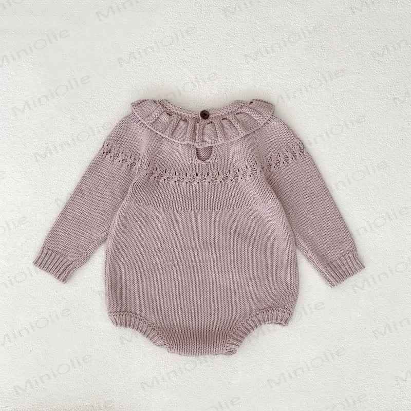 Blumen Baby Bodysuit mit Stricken - image 6