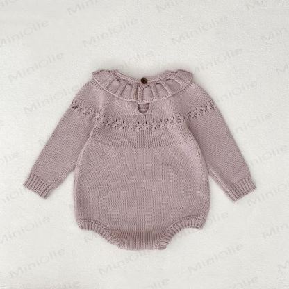 Blumen Baby Bodysuit mit Stricken - image 6
