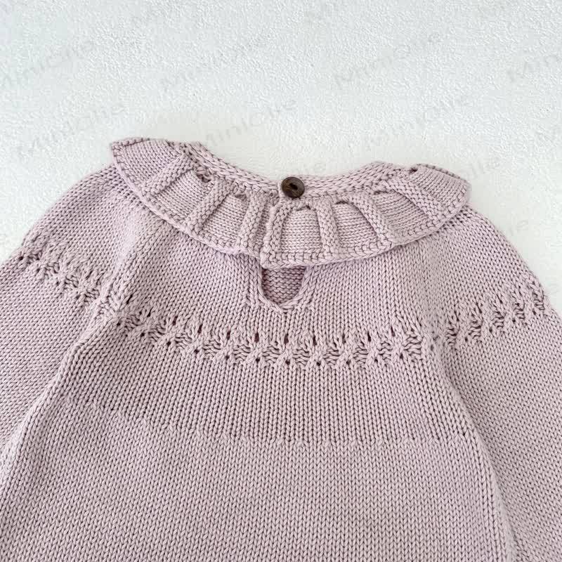 Blumen Baby Bodysuit mit Stricken - image 8