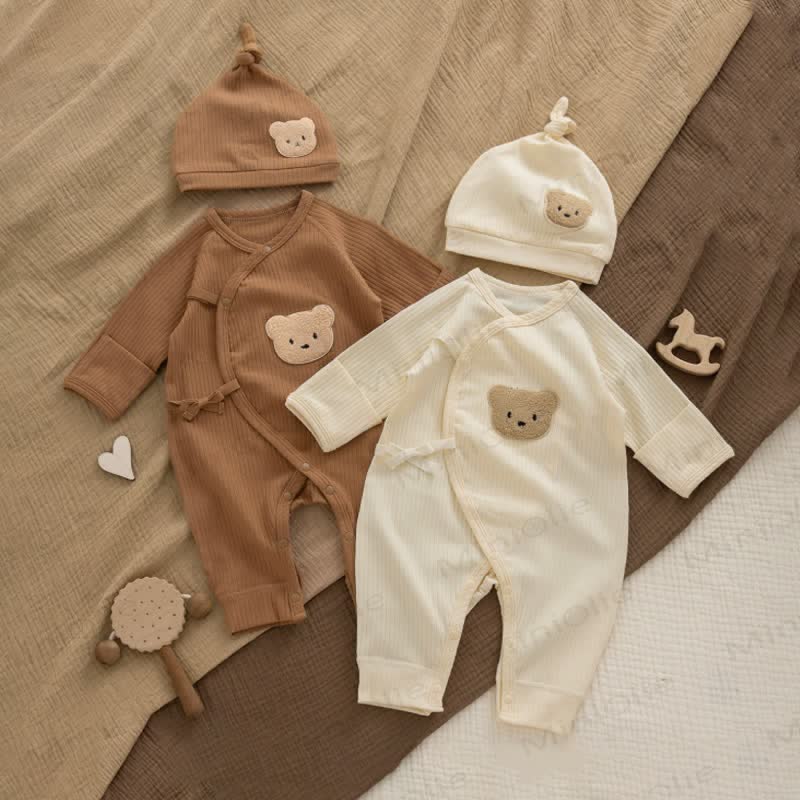 Baby Bär -Patch- Pyjama Strampler - image 1