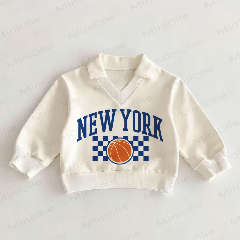 NEW YORK Baby Basketball Weißes Polo Spitze - Weiß - 2-3J - image 1