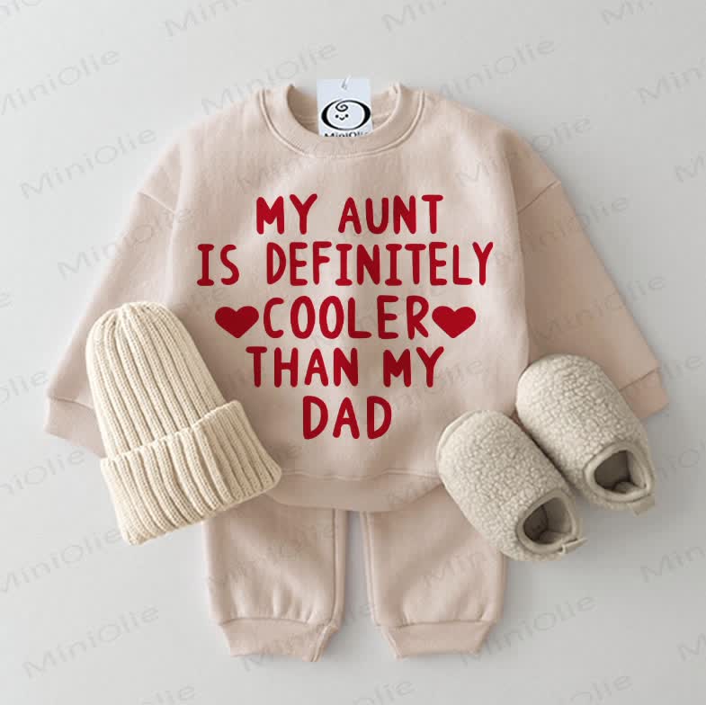MY AUNT IS DEFINITELY COOLER THAN MY DAD Baby 2-teiliges Beige Set - Beige - 2-3J - image 1